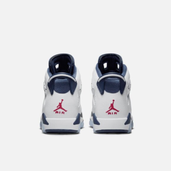 Nike Air Jordan 6 Retro 2024 Olympic White Midnight Navy Red sz 12 - Picture 4 of 7